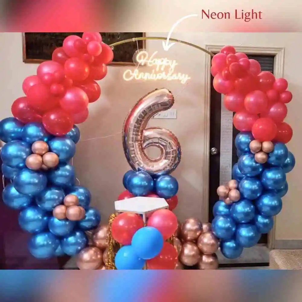 Anniversary Balloon and Foil Decor at Home